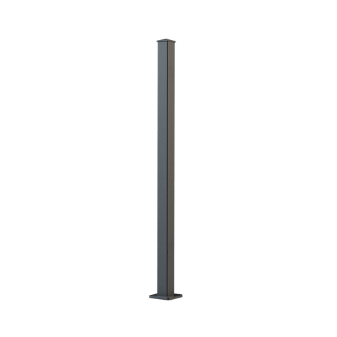 Zaunpfosten zum Aufschrauben | Pulverbeschichtet anthrazit