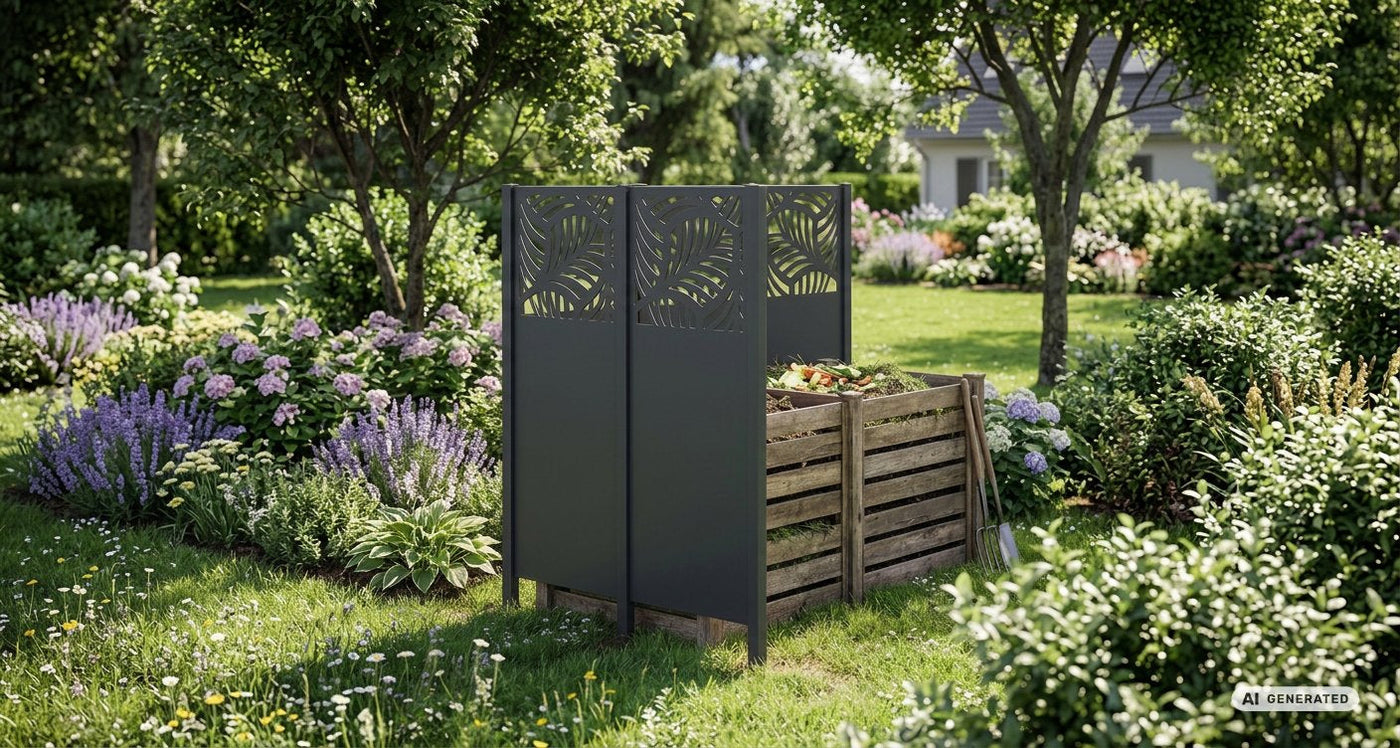 Cacher le compost dans le jardin : comment le dissimuler avec style grâce au brise-vue adapté