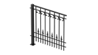 Geländer Lucca als 3D-Modell | Pulverbeschichtet Sonderfarbe RAL 9005 Tiefschwarz