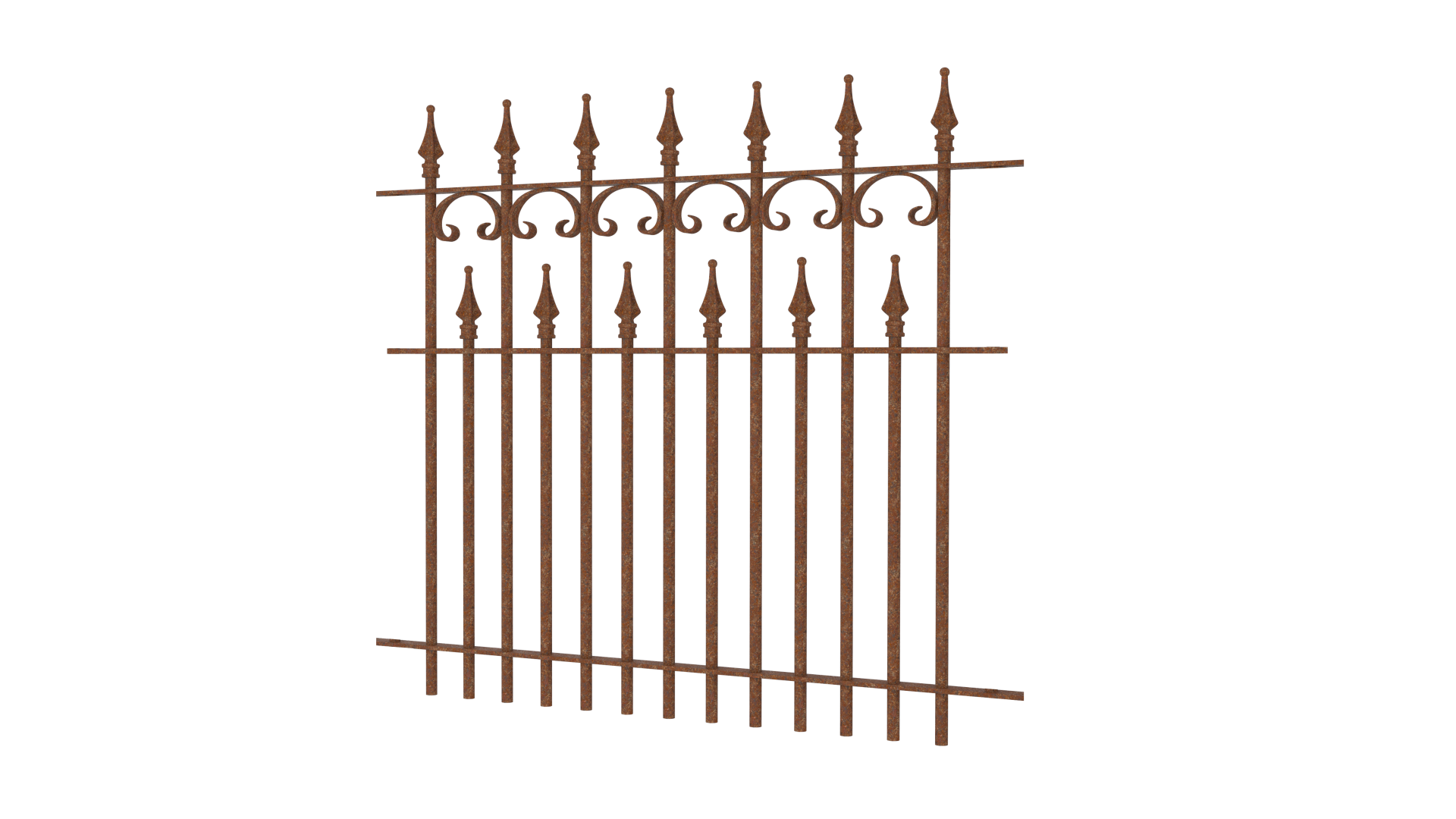 Zaun Lugano 96cm als 3D-Modell | Unbeschichtet