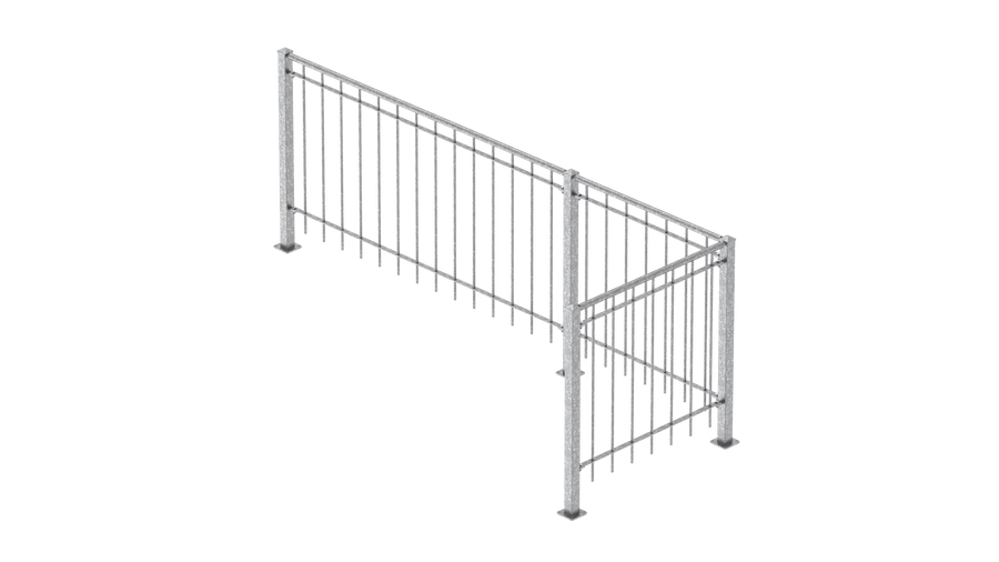 Geländer Ancona als 3D-Modell | Feuerverzinkt