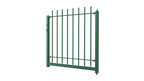 Gartentor Padua als 3D Modell | Pulverbeschichtet Sonderfarbe RAL 6005 Moosgrün
