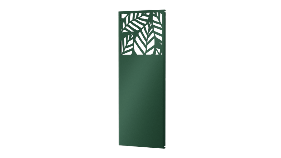 Sichtschutz Liro als 3D-Modell | Pulverbeschichtet Sonderfarbe RAL 6005 Moosgrün