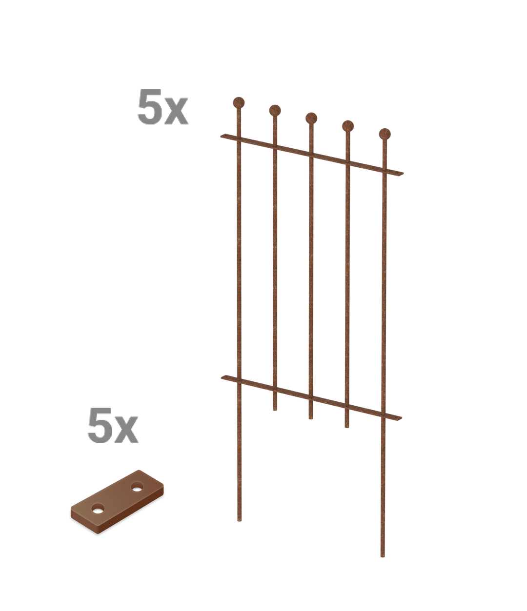 Kit de barrière de jardin 2 m Ancona
