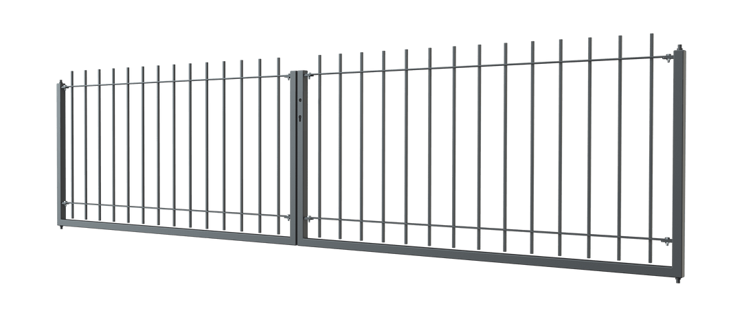 Zweiflügeliges Tor Padua als 3D Modell | Pulverbeschichtet anthrazit