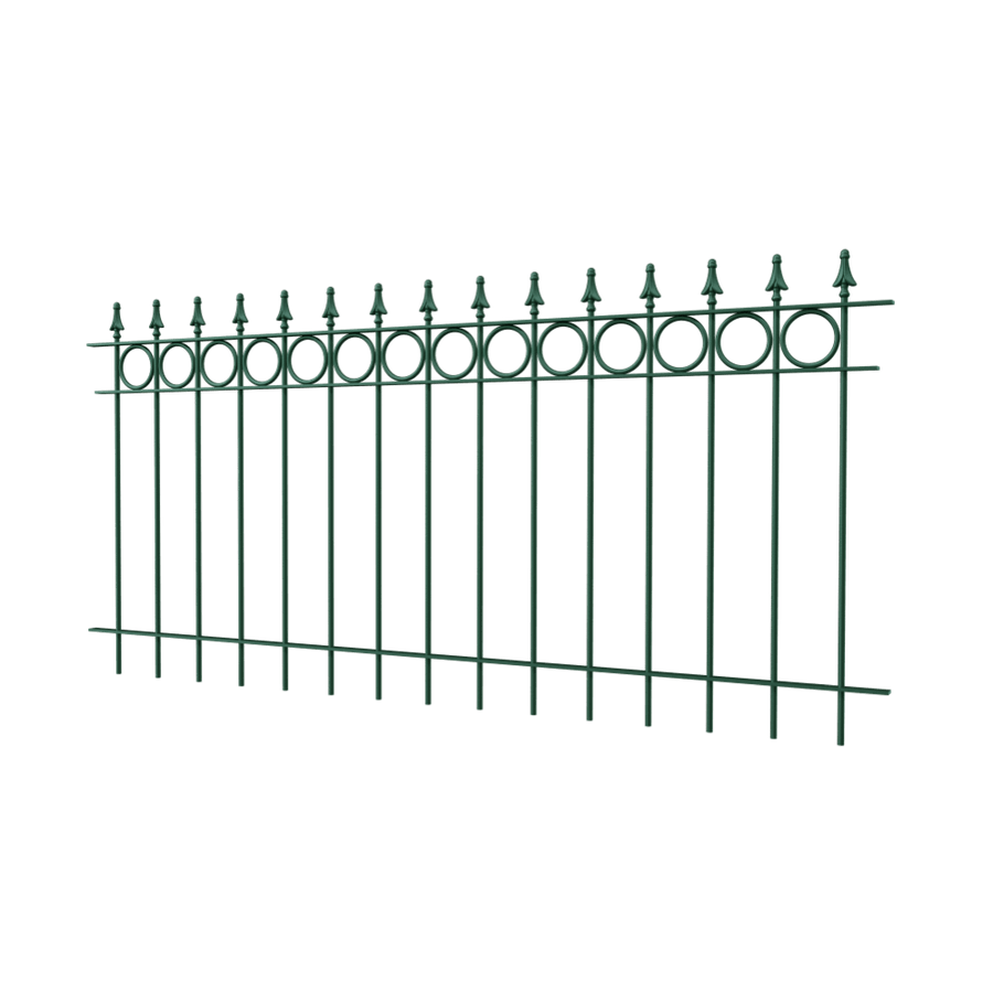 Zaun Belluno | Pulverbeschichtet RAL 6005 Moosgrün