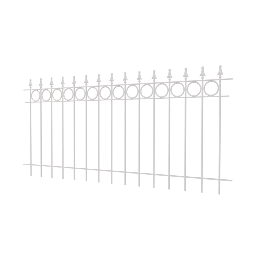 Zaun Belluno | Pulverbeschichtet RAL 9010 Reinweiß