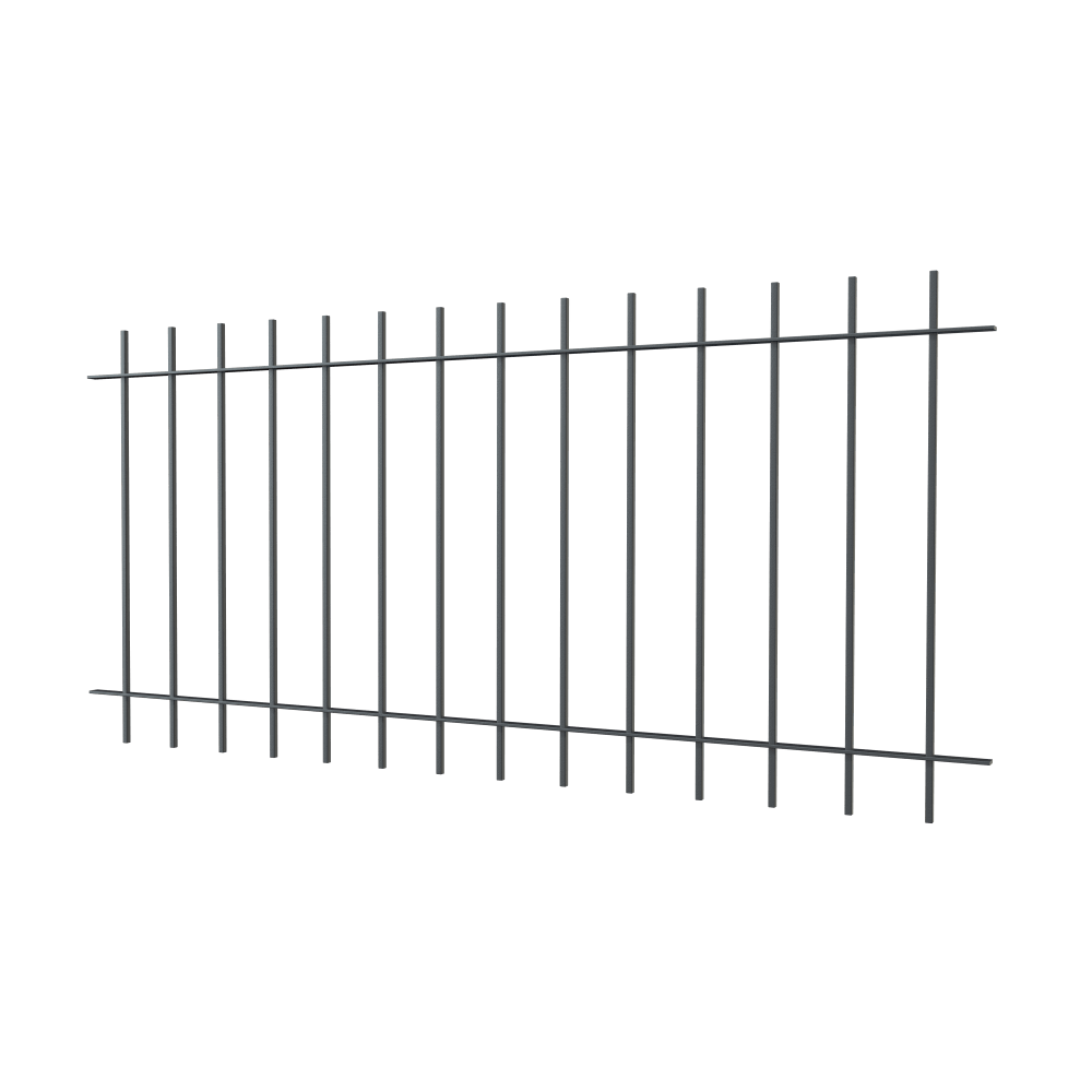 Zaun Padua | Pulverbeschichtet RAL 7016 Anthrazitgrau