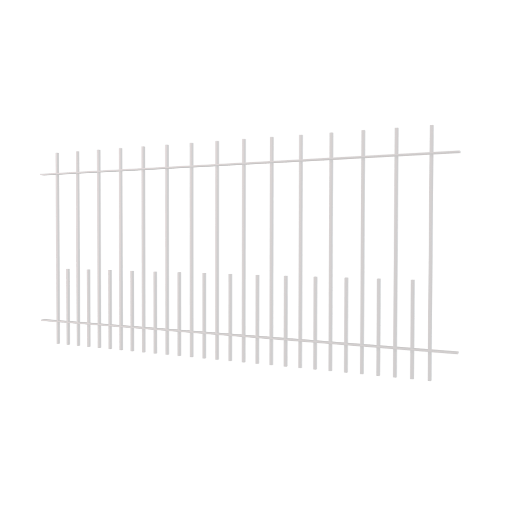 Zaun Perugia | Pulverbeschichtet RAL 9010 Reinweiß
