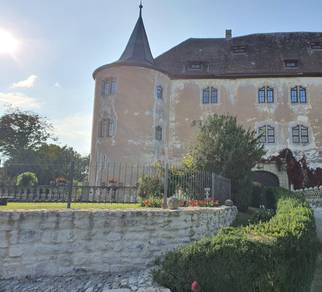 Zaun Padua vor einem Schloss | Pulverbeschichtet Anthrazit